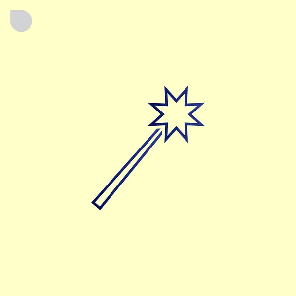 Kouzelná hůlka ikona — Stockový vektor
