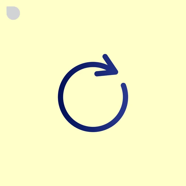 Rotation, restart arrow Icon — Stock Vector
