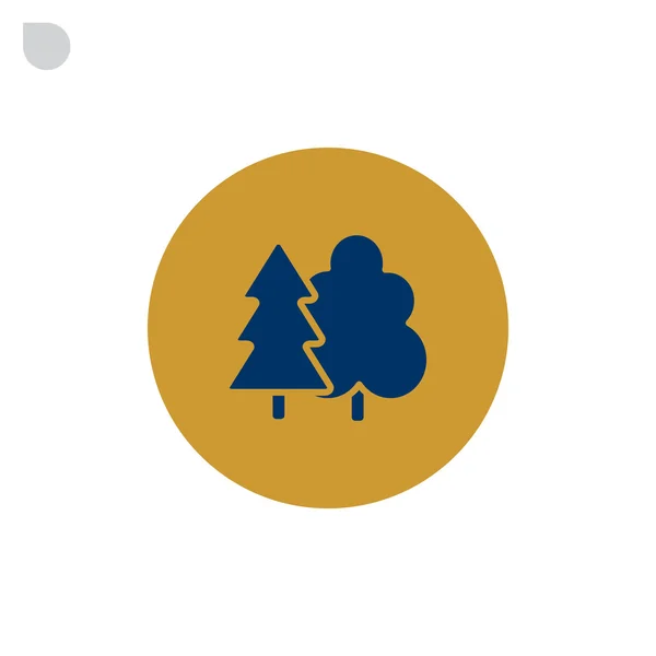 Lesní stromy ikona — Stockový vektor