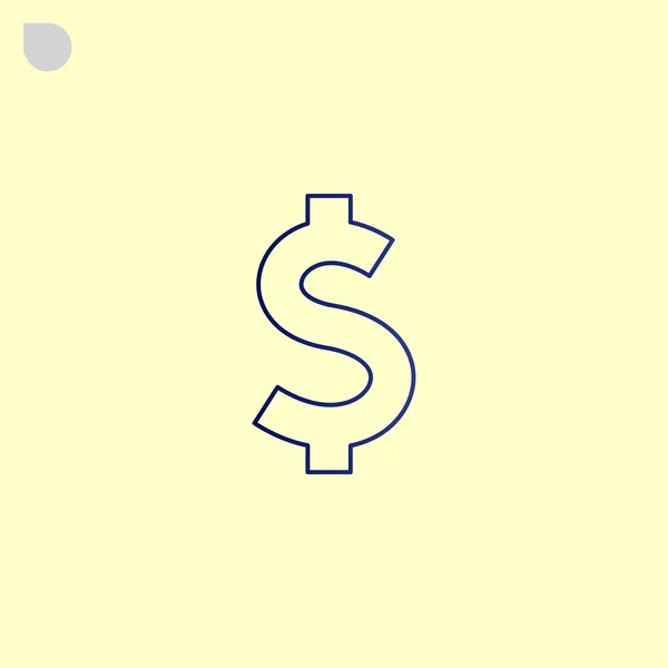 Εικονίδιο του δολαρίου — Διανυσματικό Αρχείο