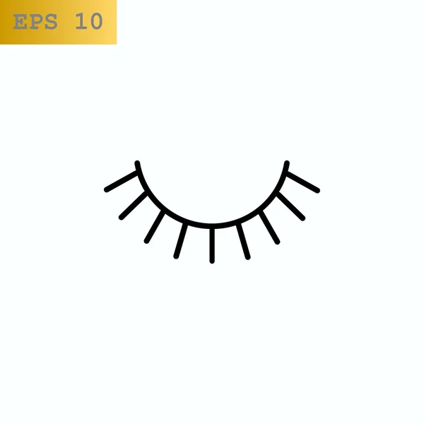 Human eyelash icon — Stock Vector