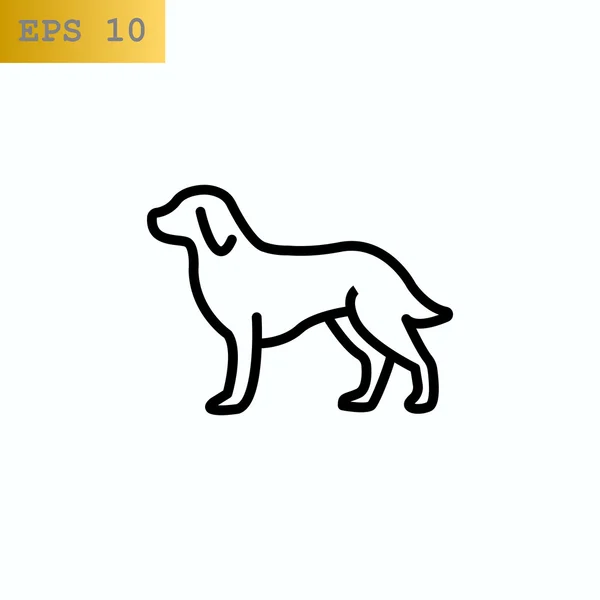 Retriever dog icon — Stock Vector