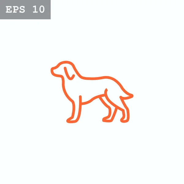 Retriever-Hunde-Ikone — Stockvektor