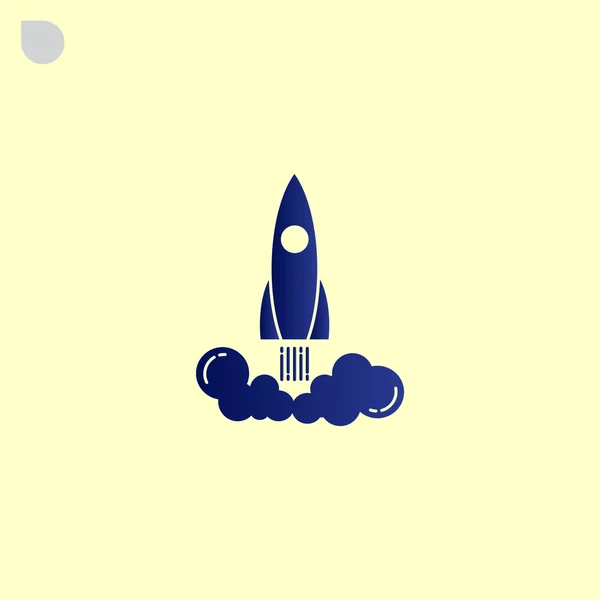 Ícone de foguete espacial —  Vetores de Stock