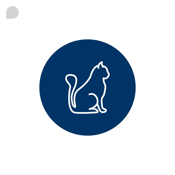 Kočka domácí zvíře ikona — Stockový vektor
