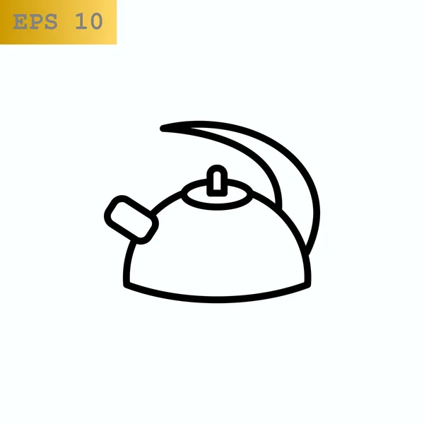 Teapot, tea kettle icon — Stock Vector