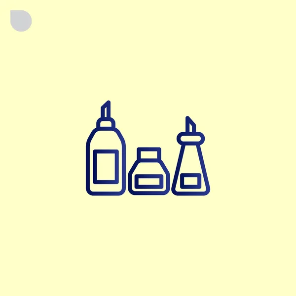 Keuken flessen, containers pictogram — Stockvector