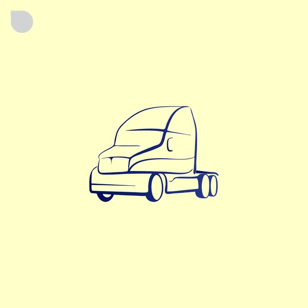 Zware vrachtwagen pictogram — Stockvector