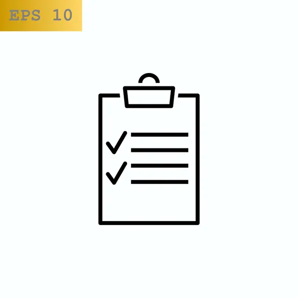 Lista de tareas, icono de lista de verificación — Archivo Imágenes Vectoriales
