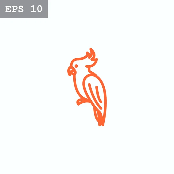 オウムの鳥のアイコン — ストックベクタ