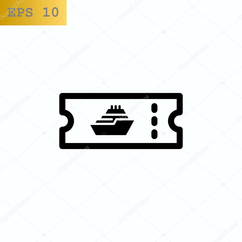 sea cruise ticket icon