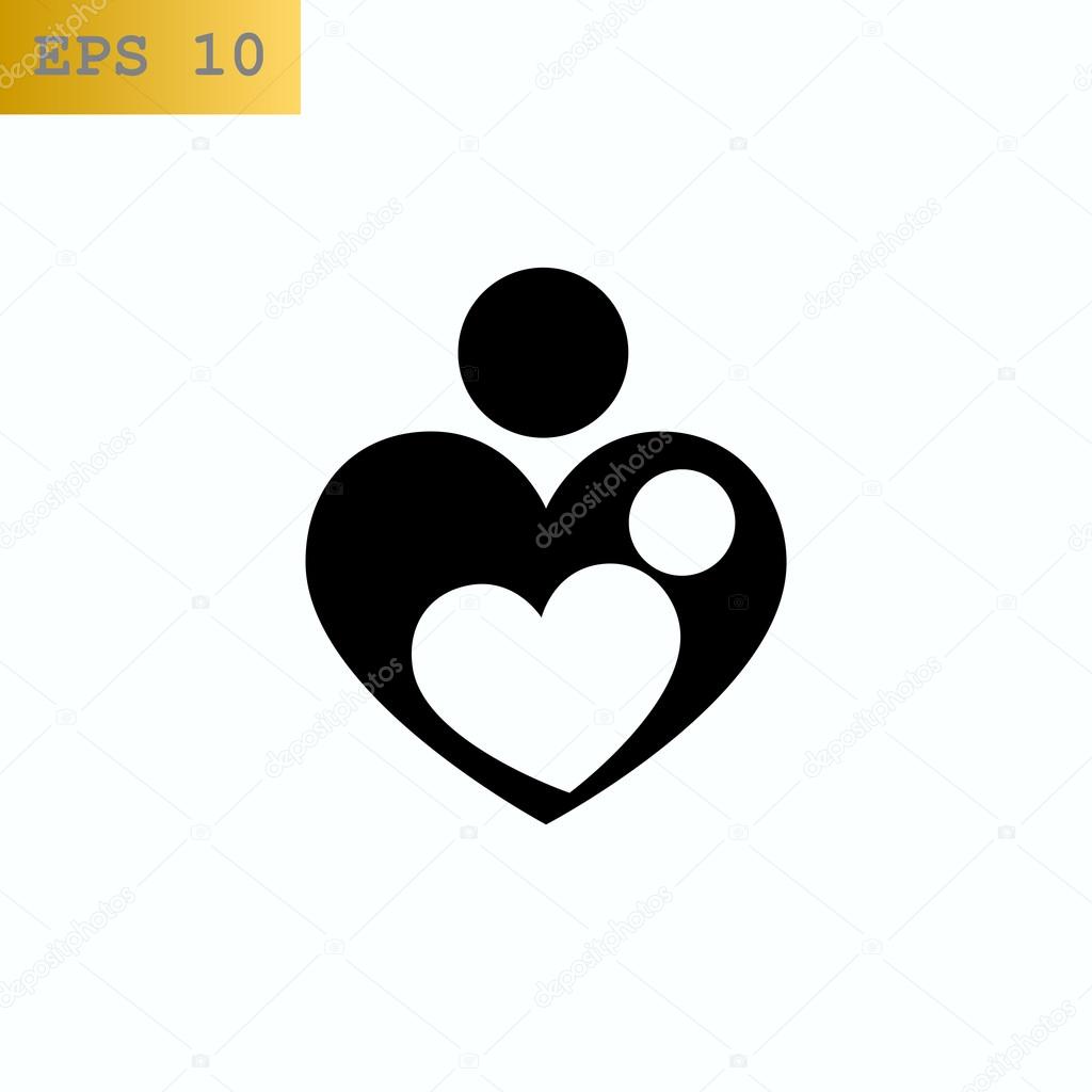Mother and child icon. vector illustration