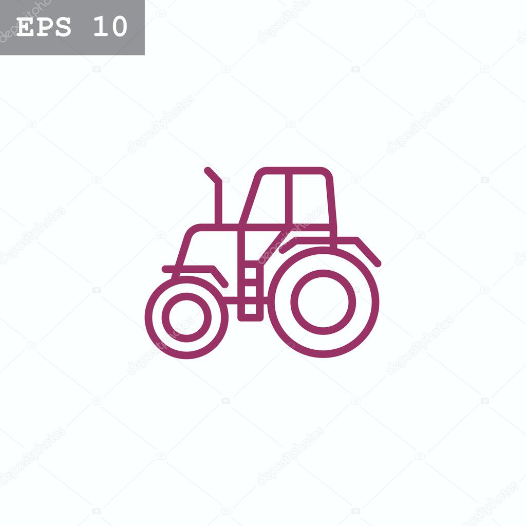 Farm tractor icon. vector illustration