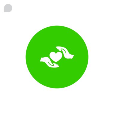 Ellerin simgesinde kalp