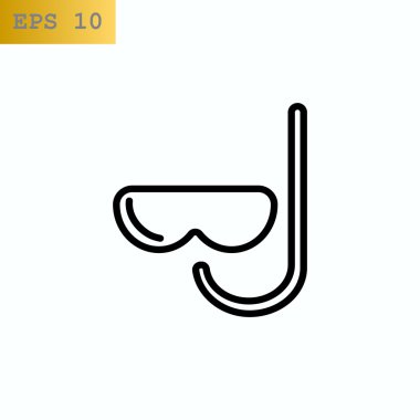 Dalgıç şnorkel ve maske simgesi