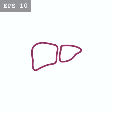 İnsan karaciğer organ simgesi