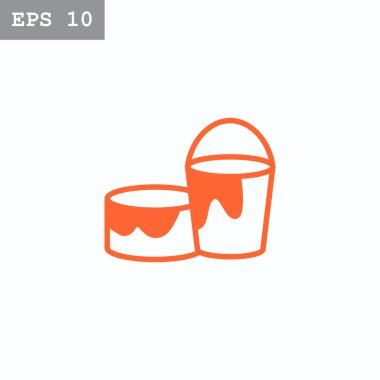 kova ve boya simgesiyle olabilir