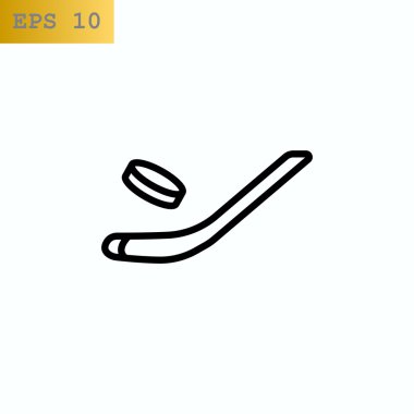 Hokey diski ve sopa simgesi