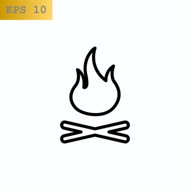 kamp ateşi, şenlik ateşi simgesi