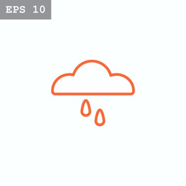 Yağmur simgesi olan bulutweather forecast