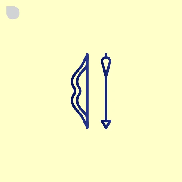 Buig en pijl Ikoon — Stockvector