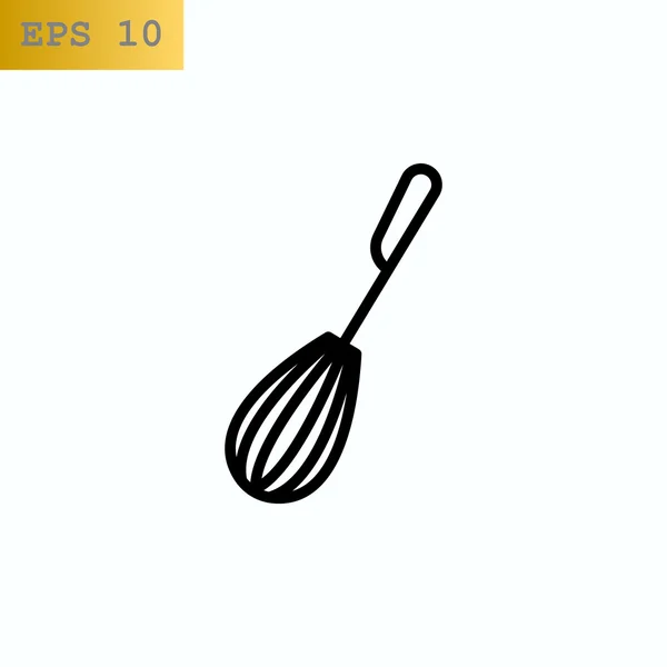 Metal whisk, beater icon — Stock Vector