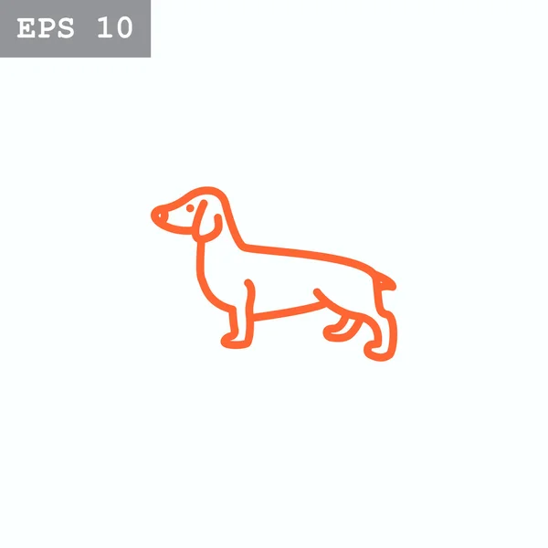 Dachshund Perro icono — Vector de stock