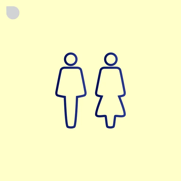 Männlich und weiblich, wc icon — Stockvektor