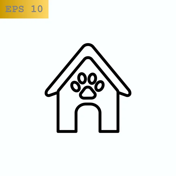 Hond huis pictogram — Stockvector