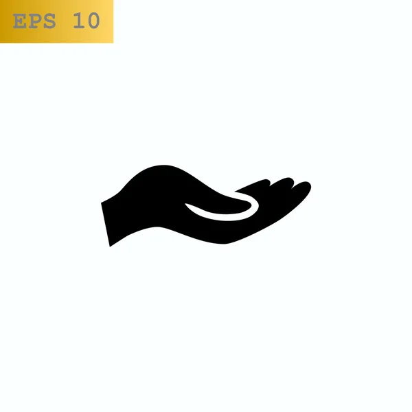 Helping, holding empty hand icon — Stock Vector