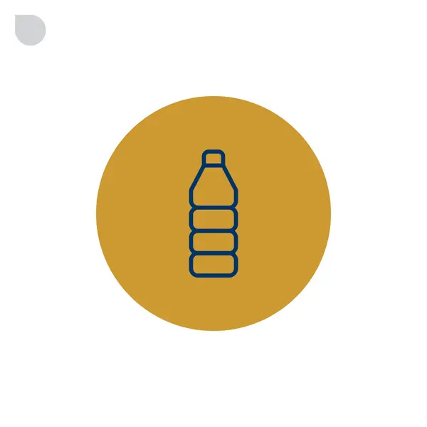 Ícone de garrafa de água de plástico —  Vetores de Stock