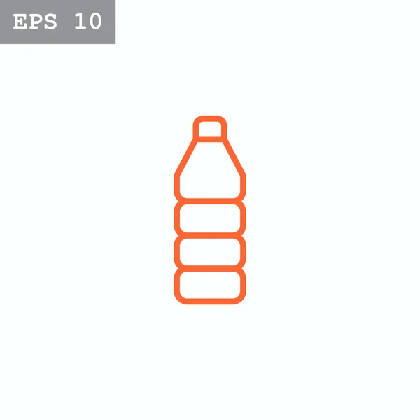 Wasserflaschen-Symbol aus Kunststoff — Stockvektor