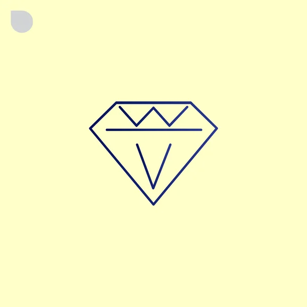 Diamond gem icon — Stock Vector