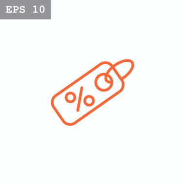 indirim etiketi ile yüzde simgesi