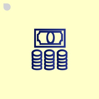 para sikke ve bill simgesi