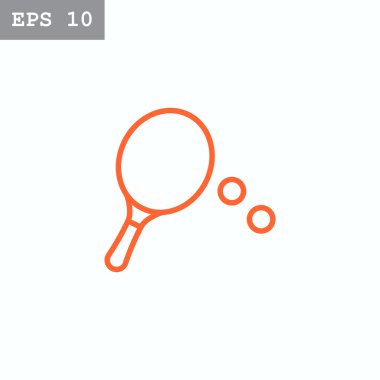 Masa Tenisi ve topları simgesi