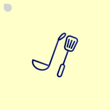 Kepçe ve spatula simgesi