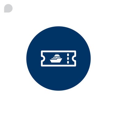 Deniz cruise bilet simgesi