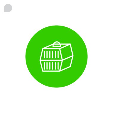 evde beslenen hayvan nakliye konteyner kutu simgesi