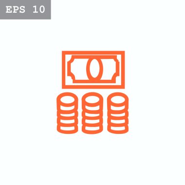 para sikke ve bill simgesi