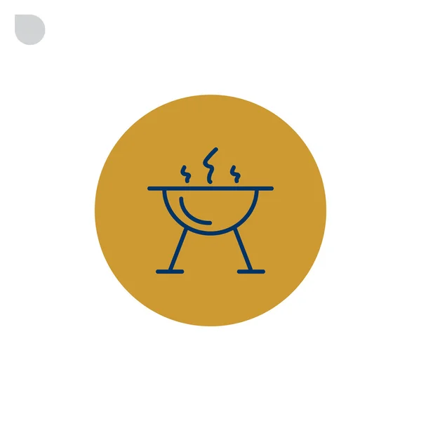 Brazier for barbecue, grill icon — Stock Vector
