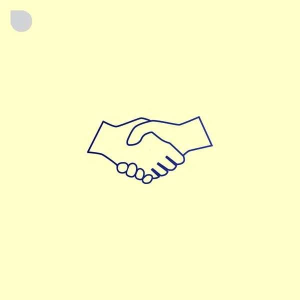 Ikona business handshake — Stockový vektor