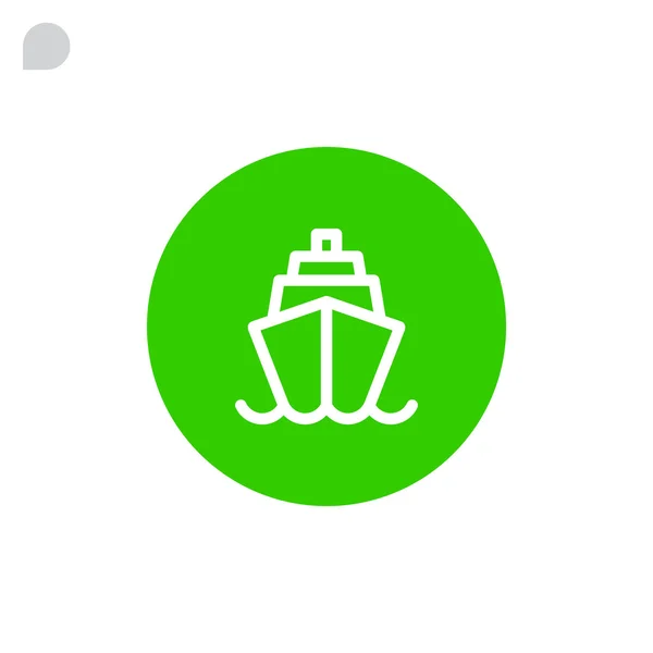 Navio, ícone de navio de cruzeiro — Vetor de Stock