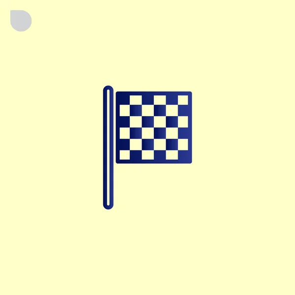 Checkered Racing Flag icono — Archivo Imágenes Vectoriales
