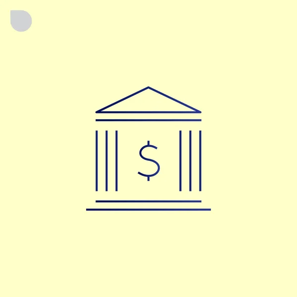Bank byggnad ikon — Stock vektor