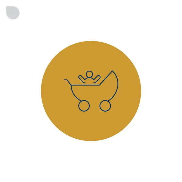 Baby pram, stroller icon — Stock Vector