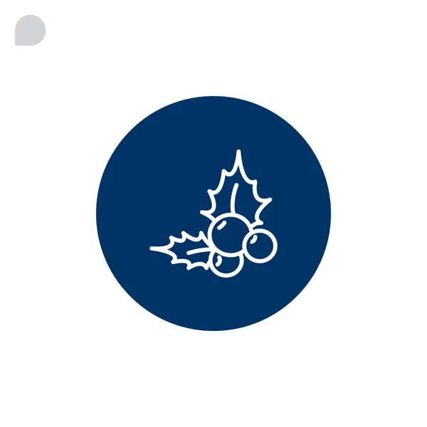 Icône de baie de houx de Noël — Image vectorielle