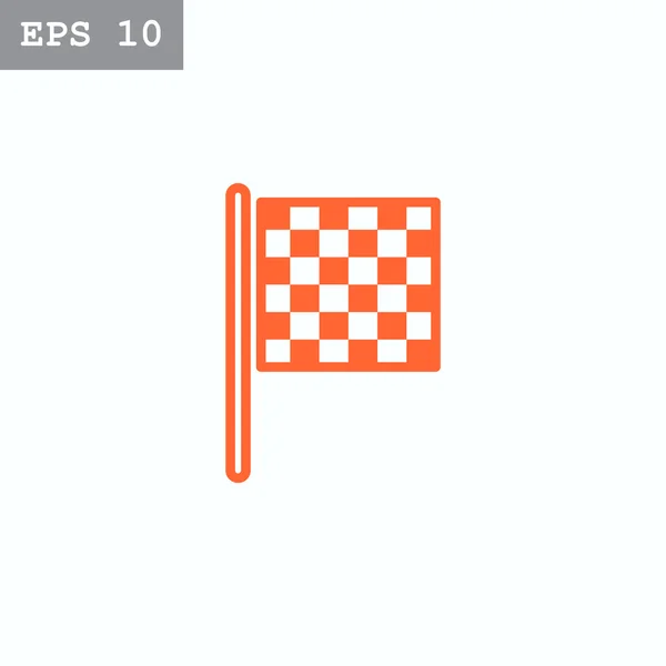 Checkered Racing ícone da bandeira —  Vetores de Stock