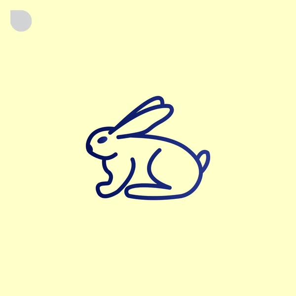 Lapin animal, icône lapin — Image vectorielle