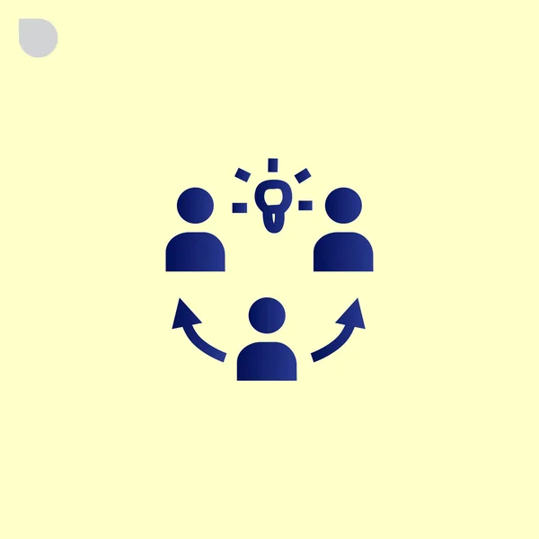 Business idee pictogram maken — Stockvector